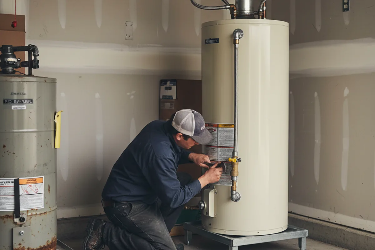 Water heater and shutoff valve replacement in Natural Bridge